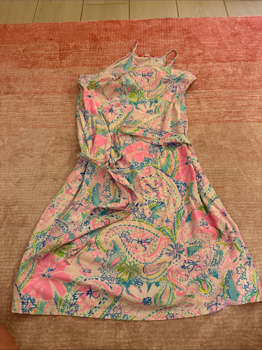 Lilly Pulitzer Pink Paisley & Floral Midi Dress